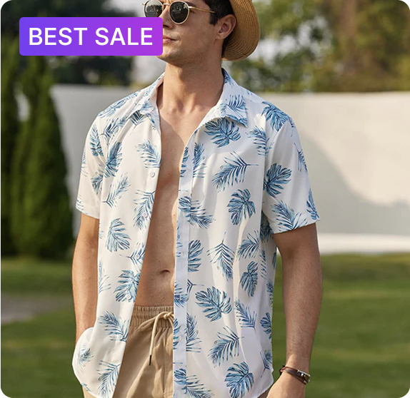 Hawaiian Floral Beach Shirts (US Only)