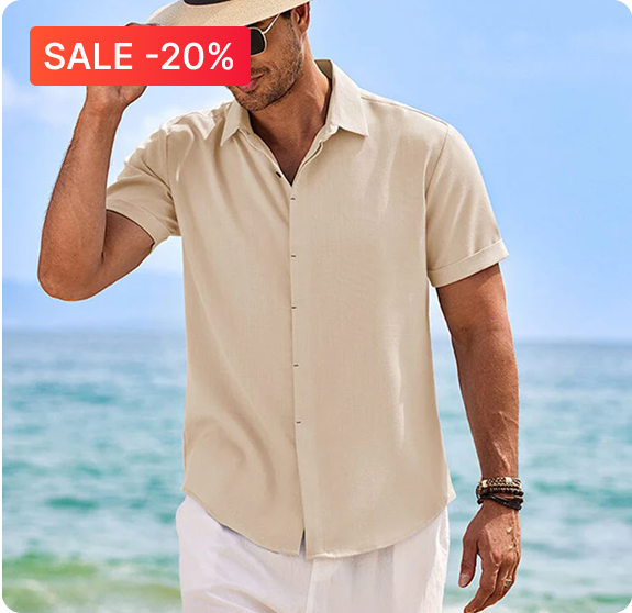 Cotton Linen Style Beach Shirt