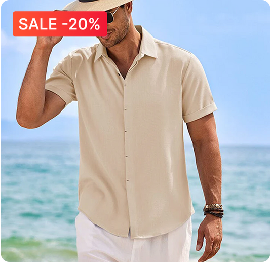 Cotton Linen Style Beach Shirt