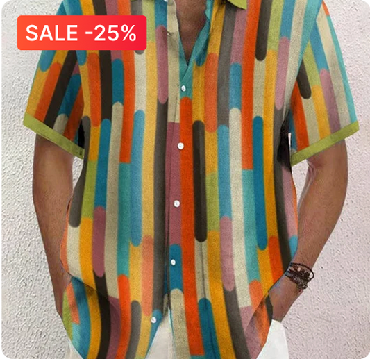 Soft Graphic Cotton Linen Shirt